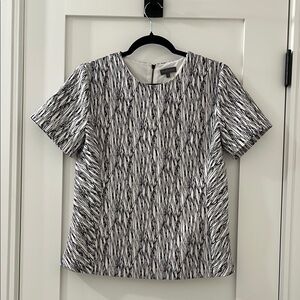 Vince Camuto Black and White Patterned Top